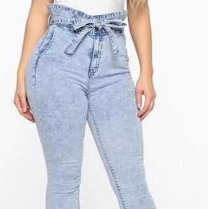 Paperbag waist jeans
